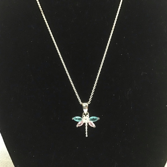 CZ Dragonfly Necklace🔴 - Picture 2 of 4